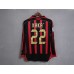 AC Milan 06/07 Home Red&Black Long Sleeve Soccer Jersey